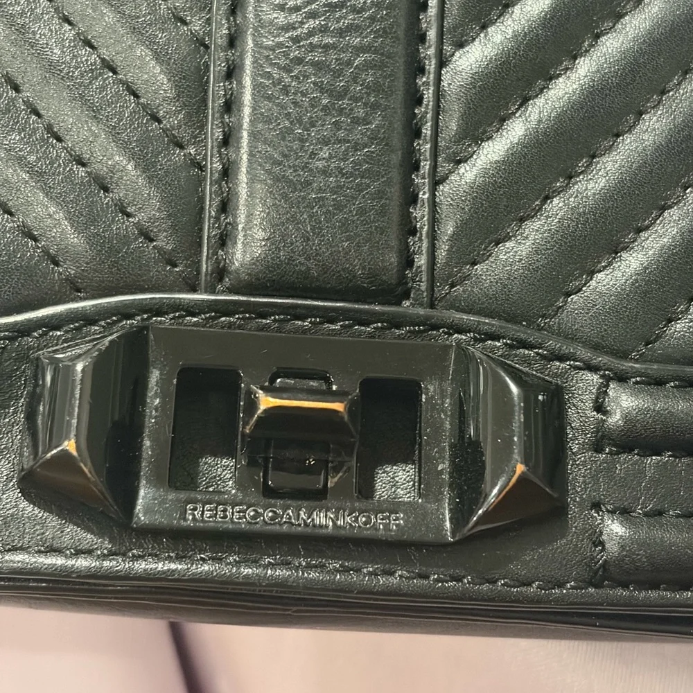 Rebecca Minkoff Black Quilted Leather Shoulder Bag - Picture 6 of 12